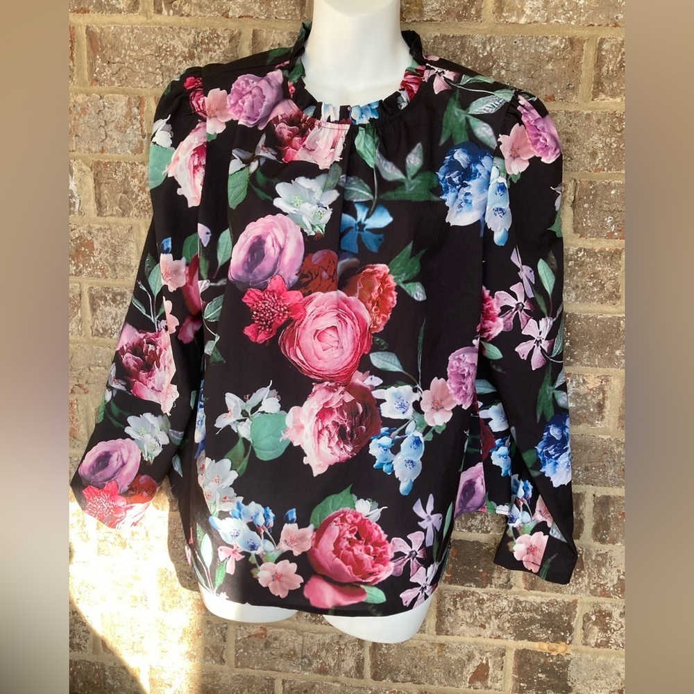 ALEX MARIE Women’s Floral Top Blouse size Large RRP $69 NWT